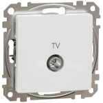 Priză de date pentru TV albă incorporabilă IP20 220V sedna New Schneider