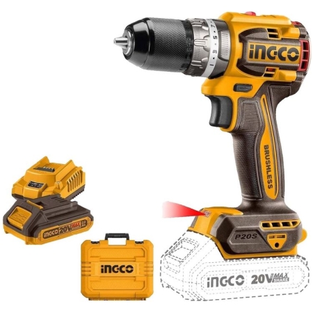 MASINA DE INSURUBAT SI GAURIT CU IMPACT PE ACUMULATOR 86N.M 20V/2*4AH INGCO