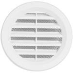Grilaj de ventilare cu sită alb plastic 125mm Ventika
