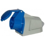 Розетка силовая стационарная 32A ИП44 2P+PE 220V Vecas