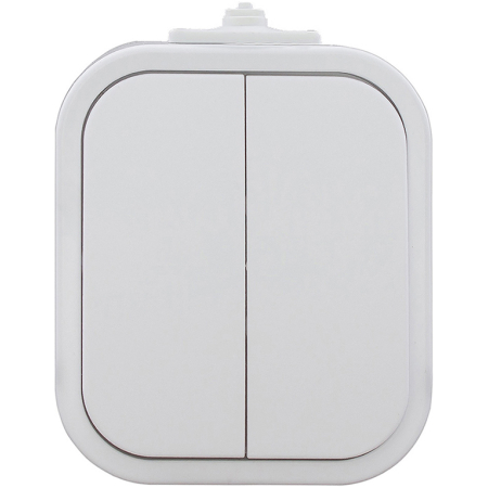 INTRERUPATOR DUBLU EXTERIOR ALB IP54 ABEX