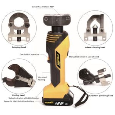 SET HIDRAULIC 4 IN 1 (7 TONE 16-300MM) 18V 2x2Ah HYDRARITE