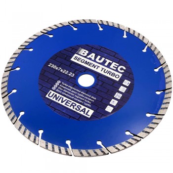 DISC DIAMANT UNIVERSAL TURBO-SEGMENT 230X10X22.23 BAUTEC DISC DIAMANT UNIVERSAL TURBO-SEGMENT 230X10X22.23 BAUTEC