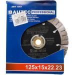 DISC DIAMANT SEGMENT-TURBO 125X15X22.23 BAUTEC
