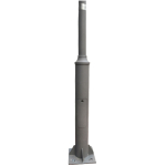 STILP DECORATIV TUBULAR DIN OTEL 7MX76MM GRI ELMOS