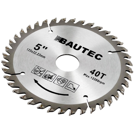 DISC PT FERESTRAU CIRCULAR PE LEMN 125MM 40T BAUTEC