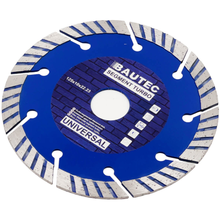 DISC DIAMANT UNIVERSAL TURBO-SEGMENT 125X10X22.23 BAUTEC