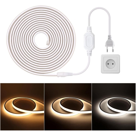 BANDA LED 120LED 220V 10W/M 8MM 4000K 50M/ROLL