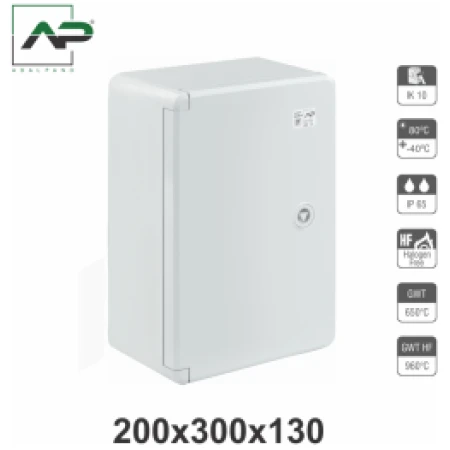 Dulap de distributie 200х300х130mm IP65 alb abs