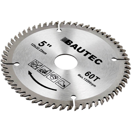 DISC PT FERESTRAU CIRCULAR PE LEMN 125MM 60T BAUTEC