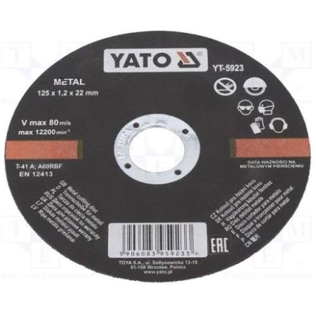 DISC PENTRU METAL 125X1.22MM YATO
