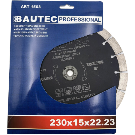 DISC DIAMANT SEGMENT PT MARMURA 230X7X22.23MM BAUTEC