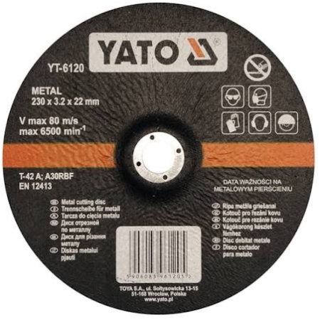 DISC DE TAIAT INOX 125X1.0X22.23 YATO