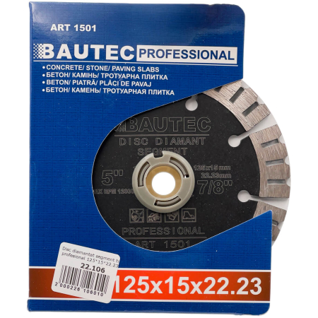 DISC DE SFERUIRE BETON DIAMANTAT SEGMENT 125MM BAUTEC