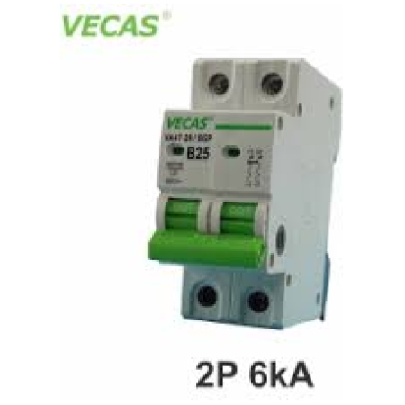 INTRERUPATOR AUTOMAT VA47-29/SGP 2P 25A 6KA B, VECAS