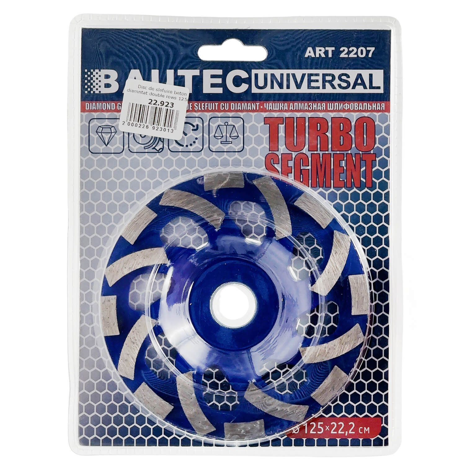 DISC DE SFERUIRE BETON DIAMANTAT DOUBLE ROWS 125MM BAUTEC DISC DE SFERUIRE BETON DIAMANTAT DOUBLE ROWS 125MM BAUTEC