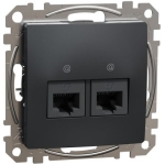 Priză de date incorporabilă RJ45 antracit 220V CAT6 IP20 220V sedna New Schneider