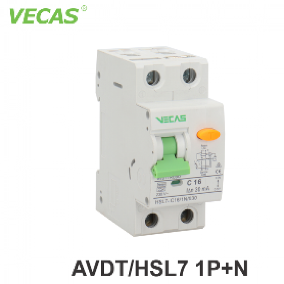 INTRERUPATOR AUTOMAT DIFERENTIAL AVDT/HSL7 1P+N 16A curba B 10mA 10kA tip A, VECAS INTRERUPATOR AUTOMAT DIFERENTIAL AVDT/HSL7 1P+N 16A curba B 10mA 10kA tip A, VECAS