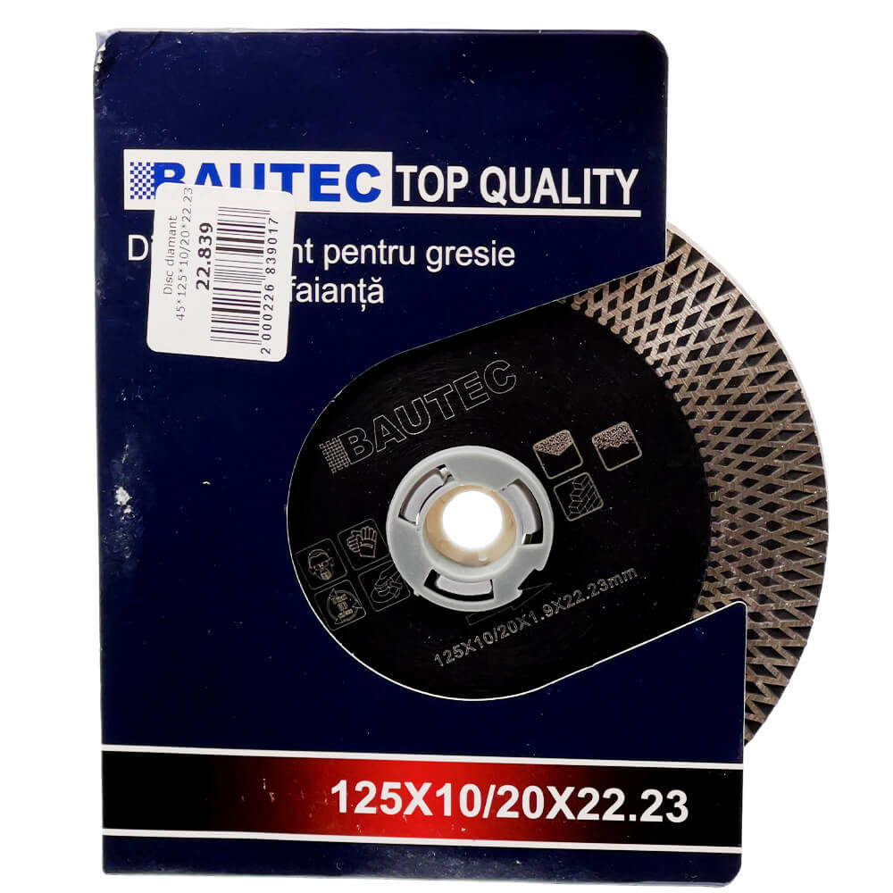 DISC DIAMANT 45X125X10/20X22.23 BAUTEC DISC DIAMANT 45X125X10/20X22.23 BAUTEC