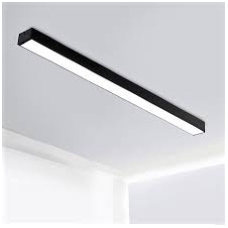 Линейный светодиодный светильник 36В T15 6500K черный 120cm LUMINA LED