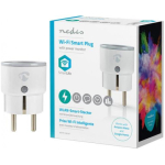 Priză cu WiFi albă cu împământare 16A 220V Nedis
