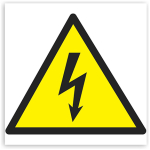 Pericol de electrocutare Autocolant