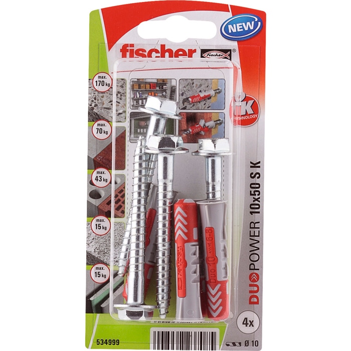 DIBLU CU SURUB 10*50 DUOPOWER (4B) DIBLU CU SURUB 10*50 DUOPOWER (4B)