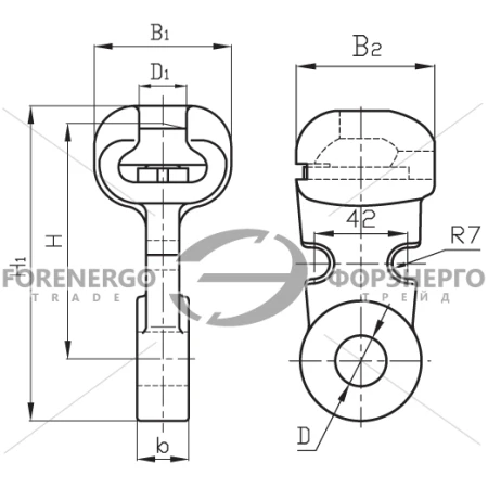 CLEMA DE FIXARE IZOLATOR У1-7-16