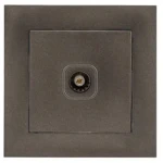 Розетка компьютерная графитовый встраиваемывая 10A ИП20 220V Злмос