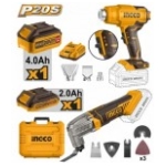 SET 2 MASINI,FEN INDUST+MULTIFUNCTIONAL LI-ION 20V/1X2AH INGCO
