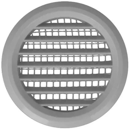 Вентиляционная решетка с сеткой белый пластик 47mm Ventika