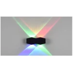 Felinar de fațadă 4W RGB negru 110x80x35 mm 220V metal IP65 LUMINA LED