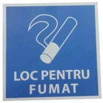 Indicator 150x150mm loc pentru fumat