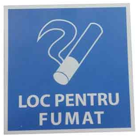 Indicator 150x150mm loc pentru fumat