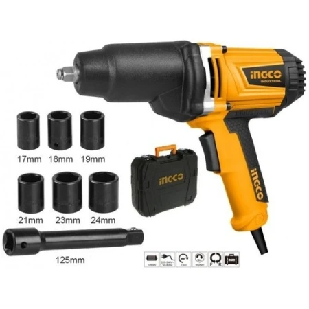 Mașină de înșurubat cu impact 1050W priză 220V-240V INGCO