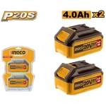 SET DE ACUMULATOARE 2X4.0AH 20V INGCO