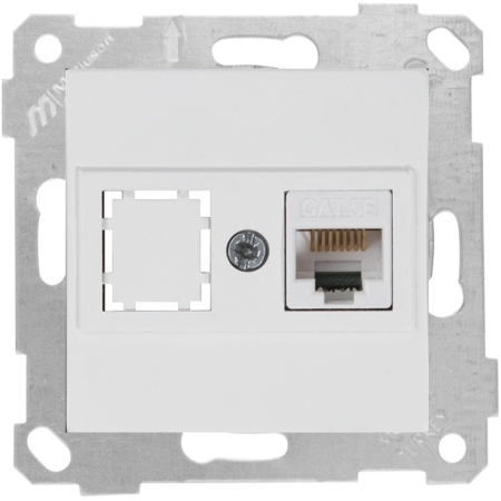 Розетка компьютерная RJ45 белая встраиваемывая CAT5E ИП20 220V rita Mutlusan