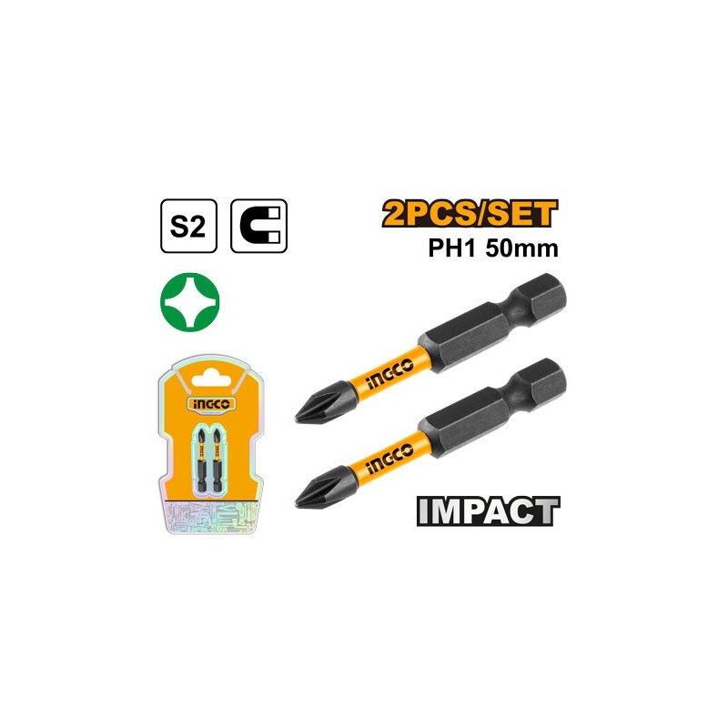SET DE BITI PH1 2BUC 50MM INDUSTRIAL INGCO SET DE BITI PH1 2BUC 50MM INDUSTRIAL INGCO