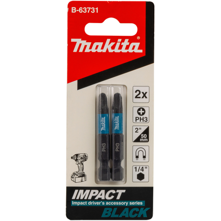 SET 2 BITI IMPACT HEX 1/4 PH3 50MM MAKITA