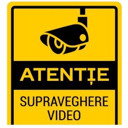 Autocolant A3 supraveghere video