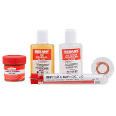 KIT DE LIPIT UNIVERSAL  K1 (, flux PC, flux SKF, colofoniu, împletitură) REXANT