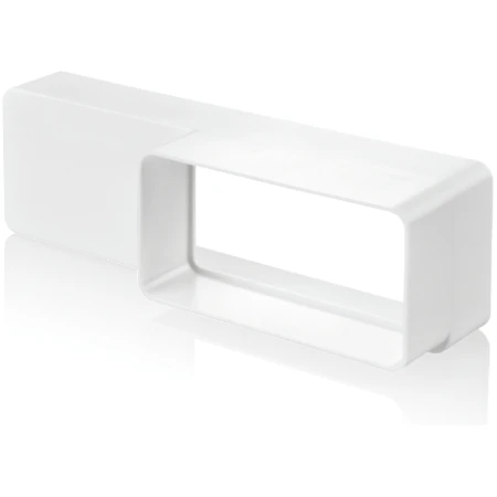 Соединитель воздуховодов белый пластик 60 x 204 x 30 mm Ventika