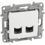 Priză dublă de date 2xRJ45 albă incorporabilă CAT6 IP20 220V niloe Legrand