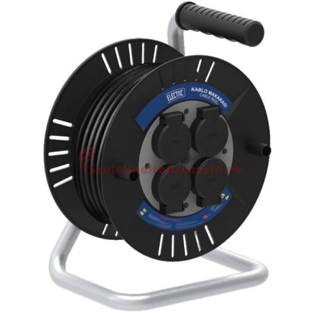 Удлинитель на катушке 3 гнезда черный 20m 16A 3х2,5 mm² 220V Horoz