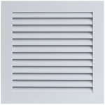 Grilaj de ventilare cu sită alb plastic 250x250mm Ventika