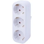 Adaptor cu 3 prize cu împământare alb 220V 2P+PE 16A 220V Enext