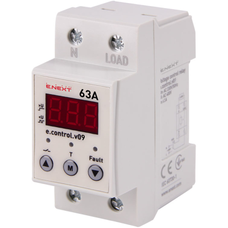 Releu de control al tensiunii 63A Enext
