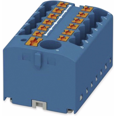 BLOC DE DISTRIBUTIE 1INT 0.5-10M 12ESIRI 0.14-2.5MM 12X2.5 ALBASTRU WKDO