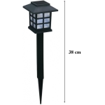Садовый фонарь черный 38CM пластик