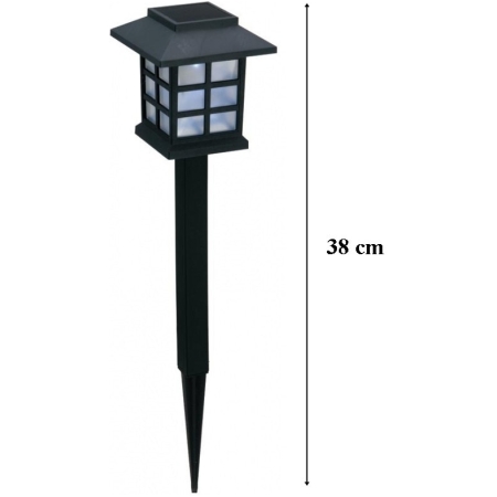 Corp de iluminat de grădină negru 38CM plastic